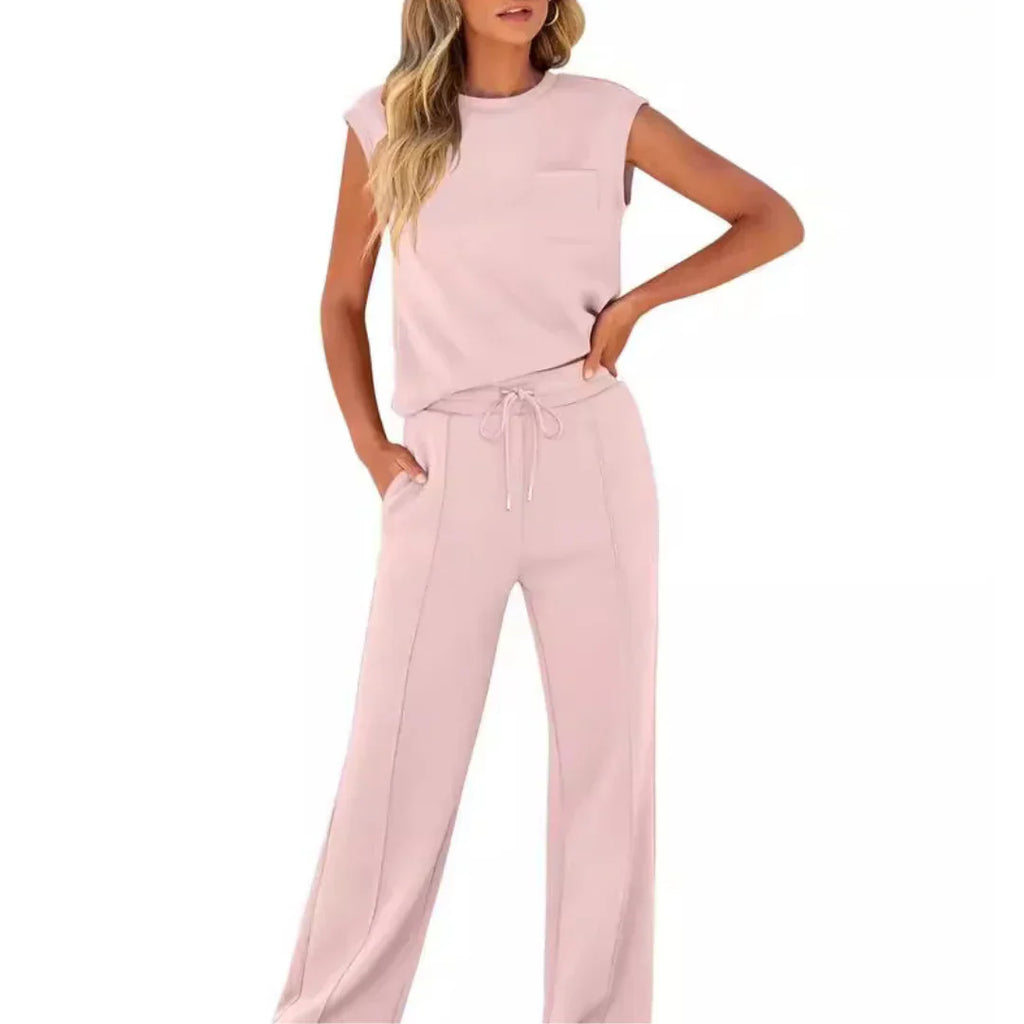 Women's Casual Sleeveless Top and Pants Set