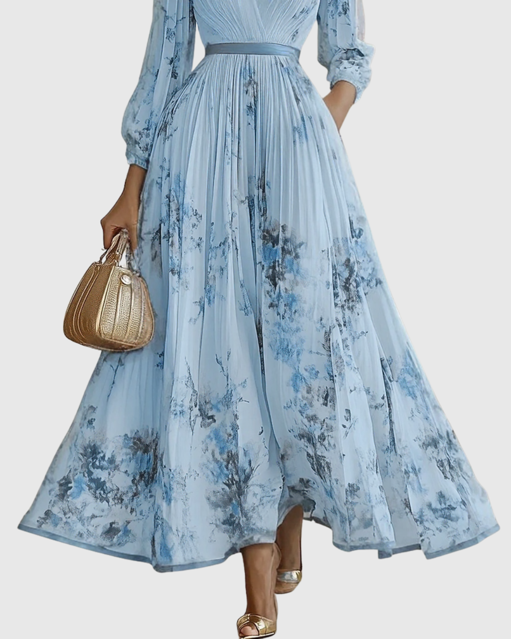Pleated Maxi Dress for Women