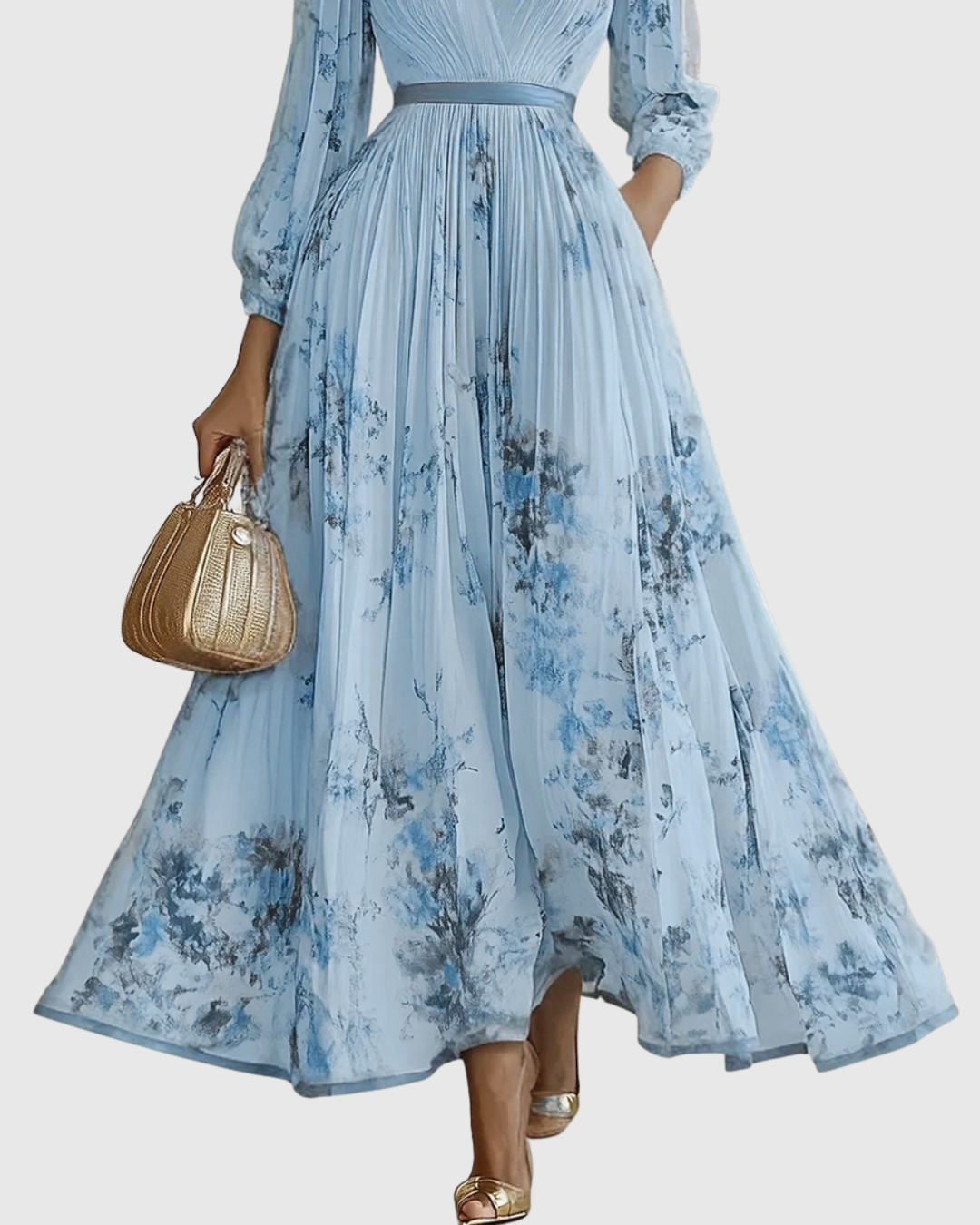 Pleated Maxi Dress for Women