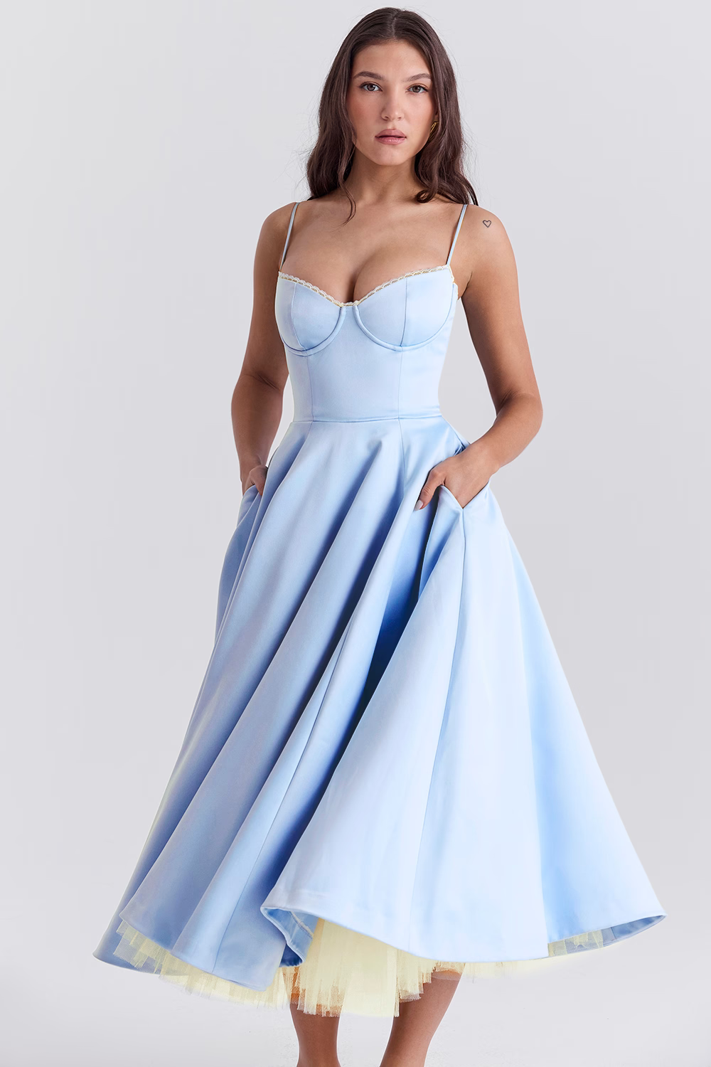 Midi Dress with Bodycon Effect for Women