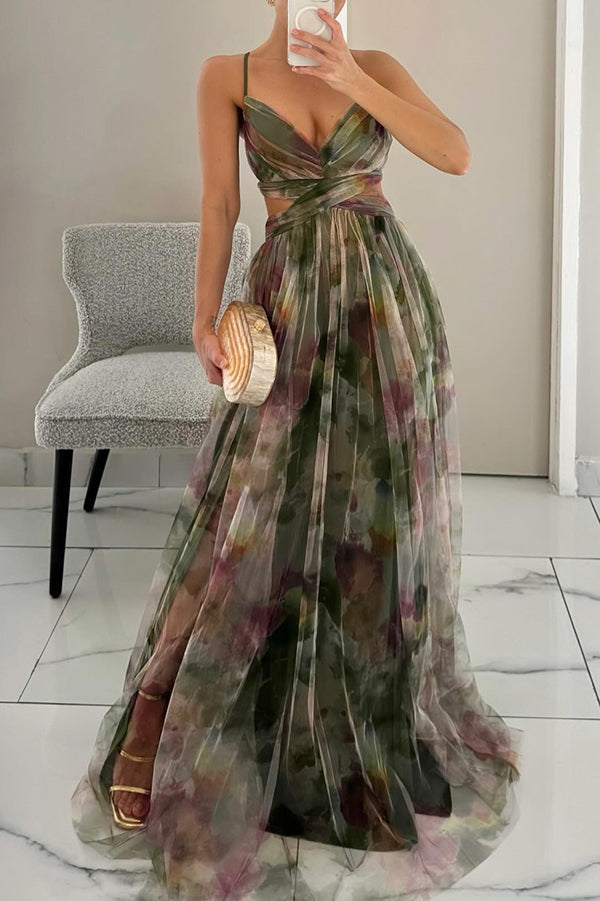 Long Floral Print Dress for Women