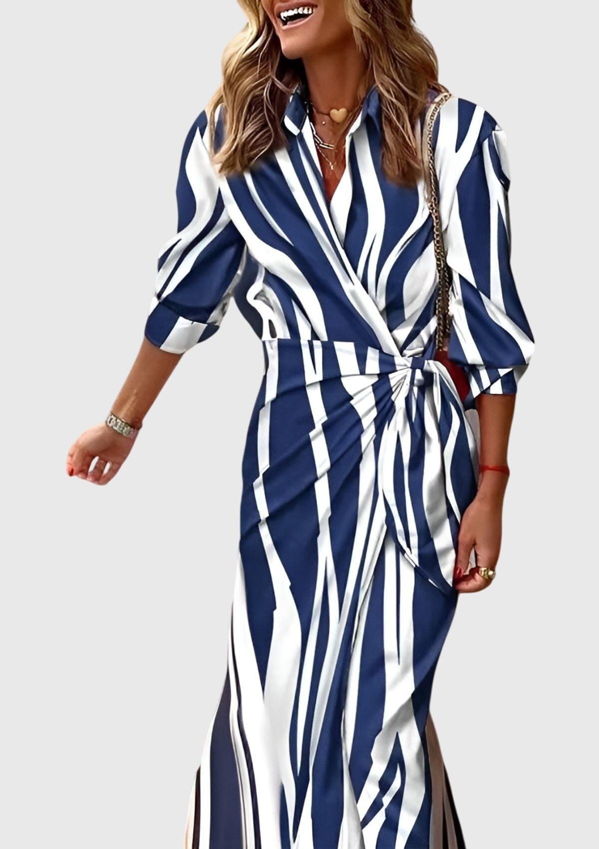 Long Striped Dress for Women