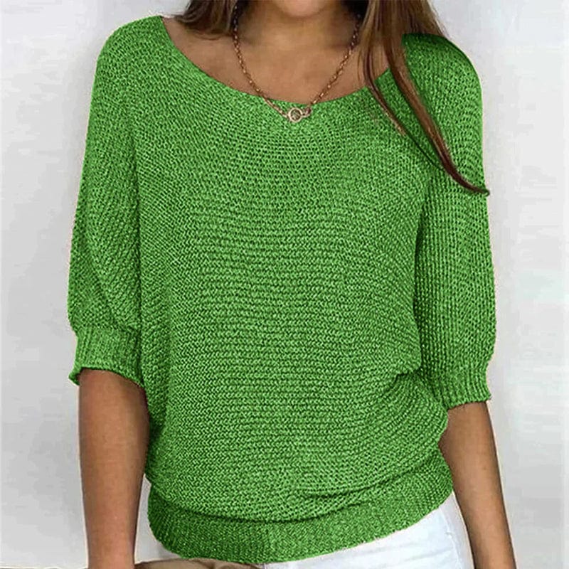 Three-Quarter Sleeve Sweater for Women