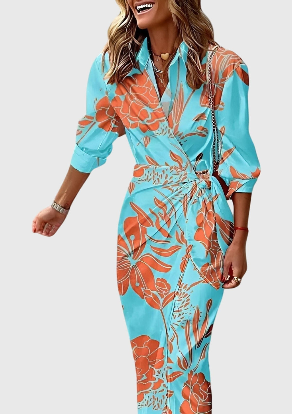 Long Striped Dress for Women