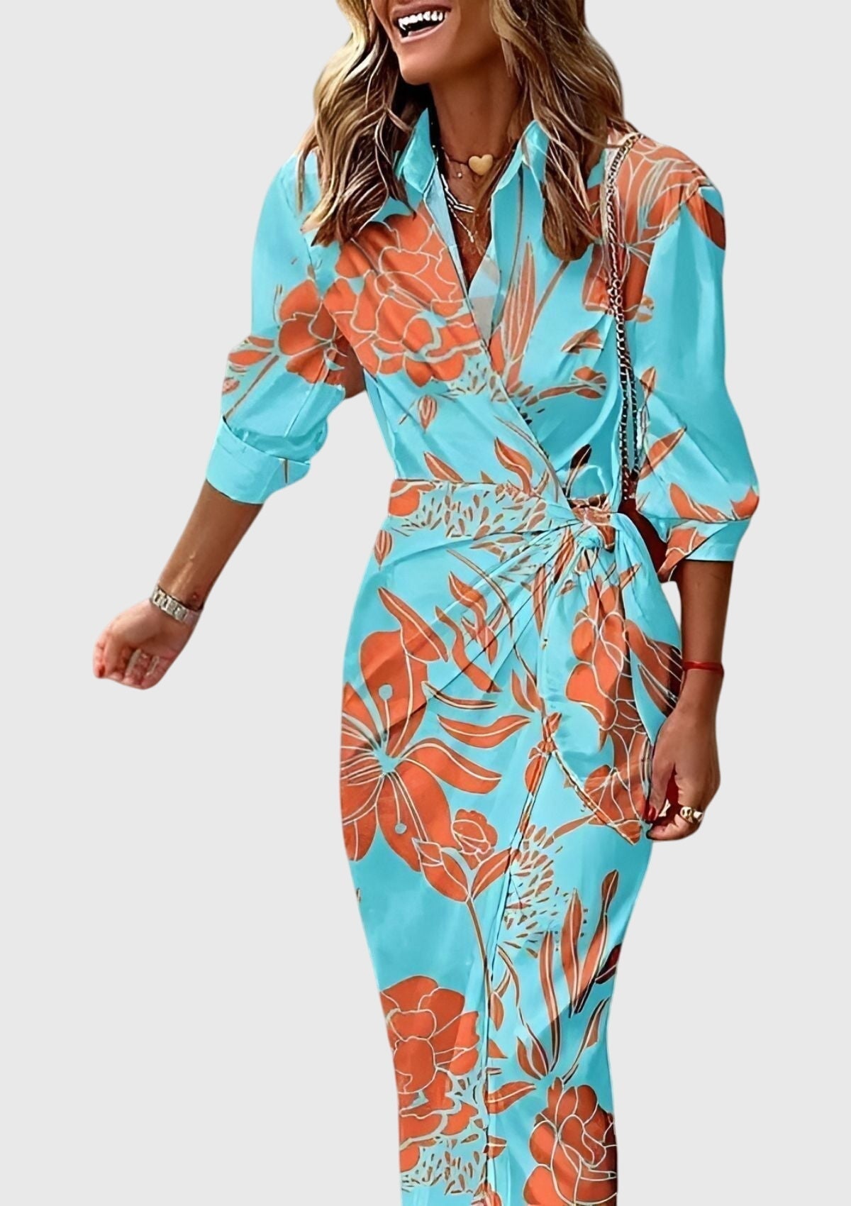 Long Striped Dress for Women