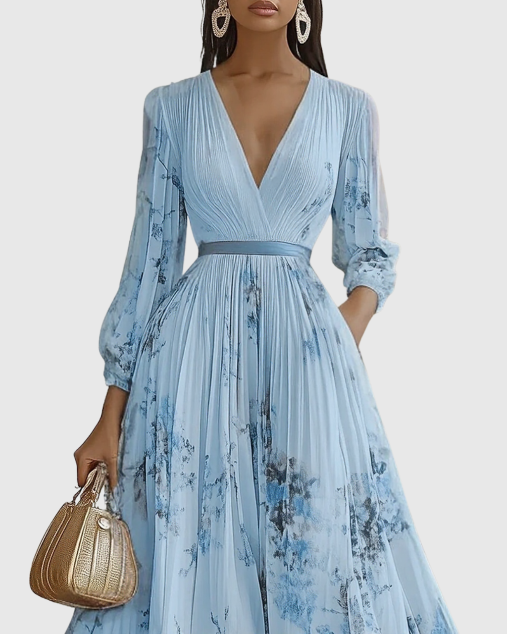 Pleated Maxi Dress for Women