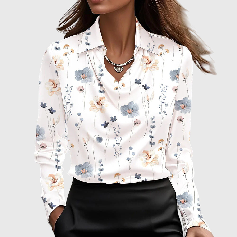 Long Sleeve Satin Shirt for Women