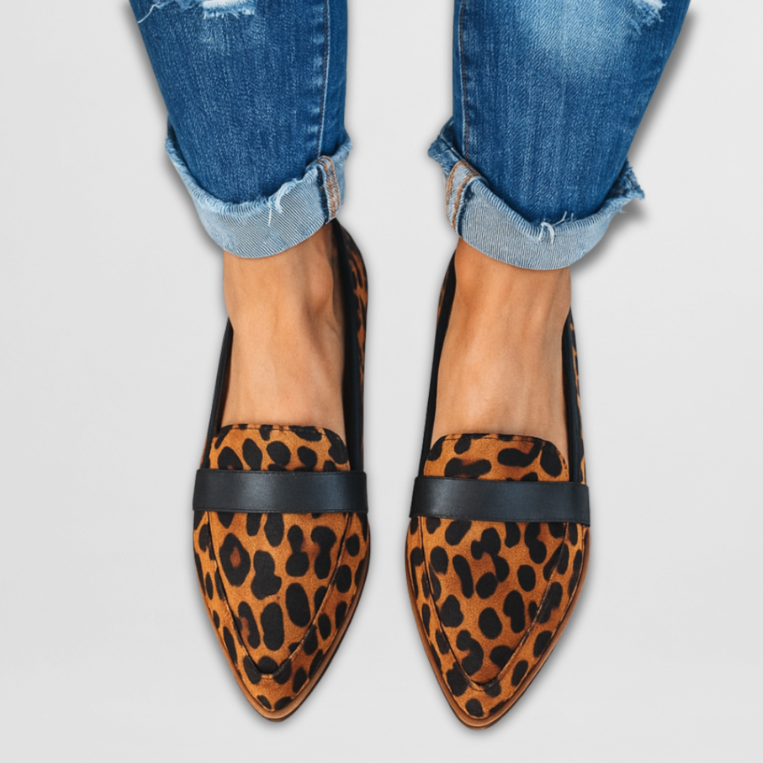 Suede Pointed Toe Loafers for Women