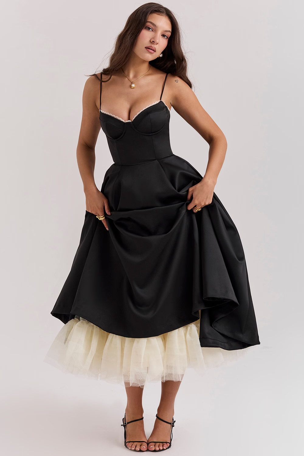 Midi Dress with Bodycon Effect for Women