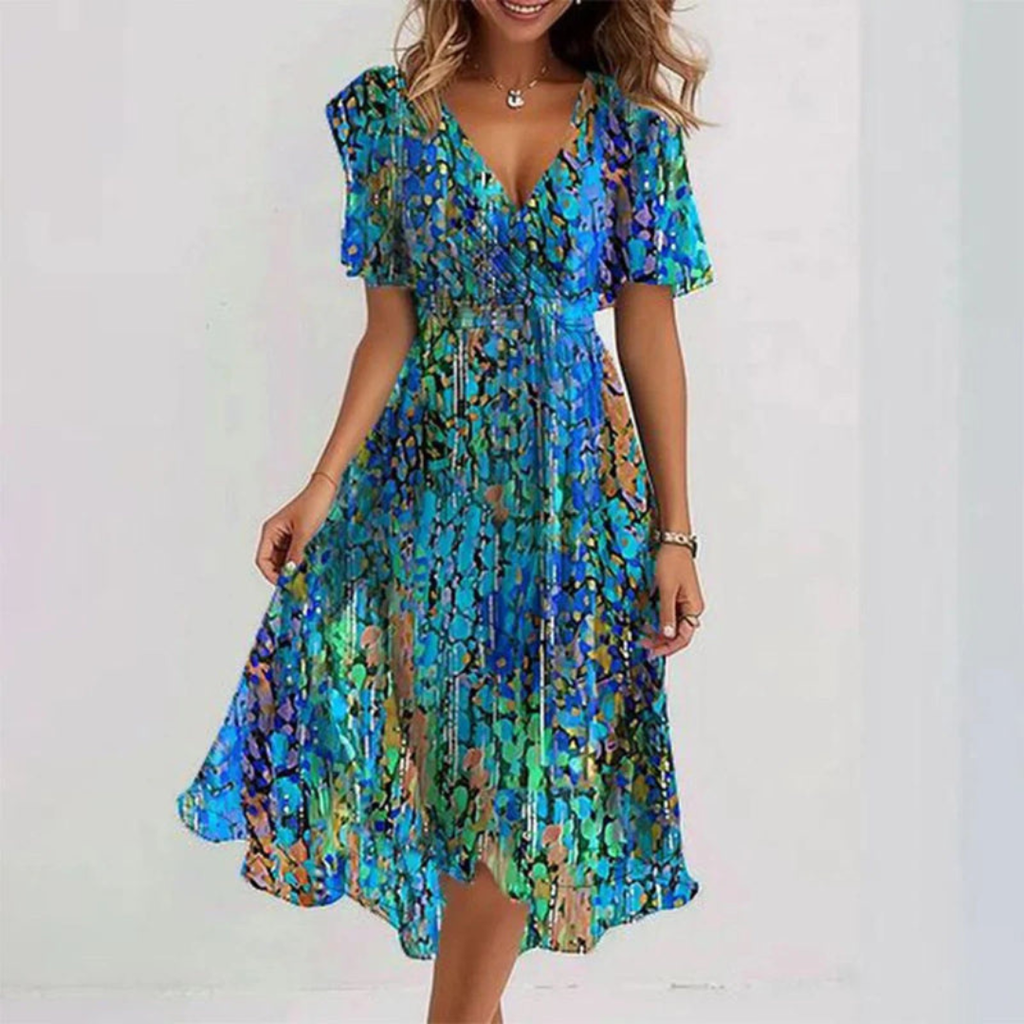Floral Style Midi Dress for Women
