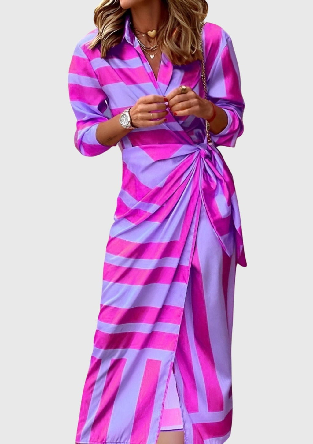 Long Striped Dress for Women