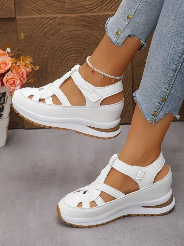 Platform Sandals with Velcro Closure for Women | Ideal for Everyday Use