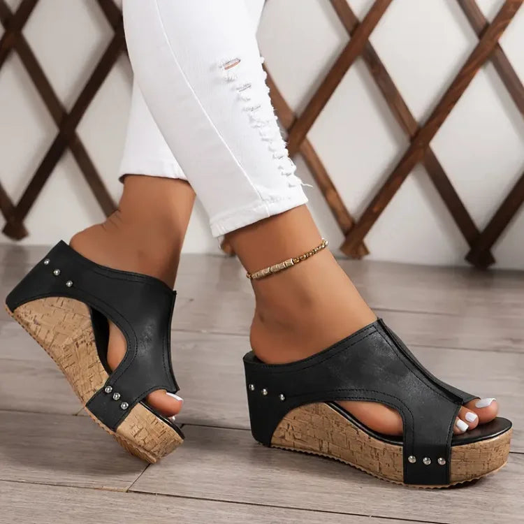 Platform Sandals with Studs for Women