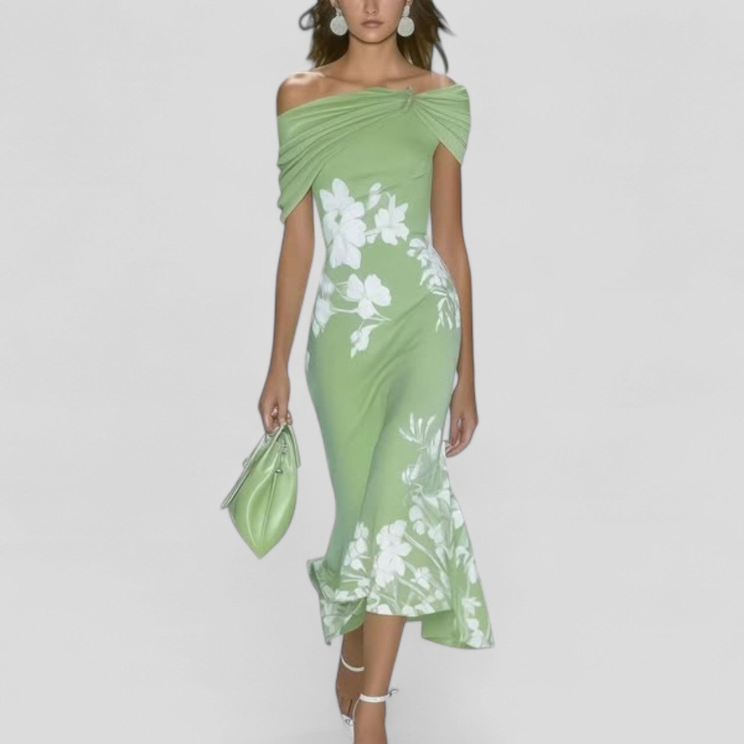 Midi Dress with Print for Women