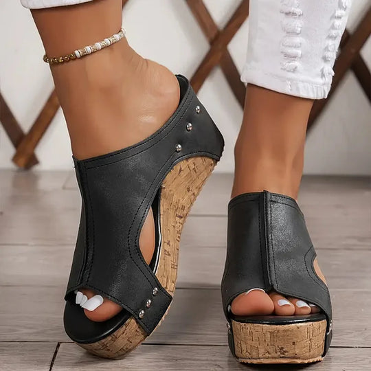 Platform Sandals with Studs for Women