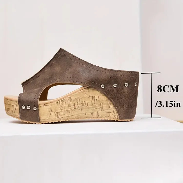 Platform Sandals with Studs for Women