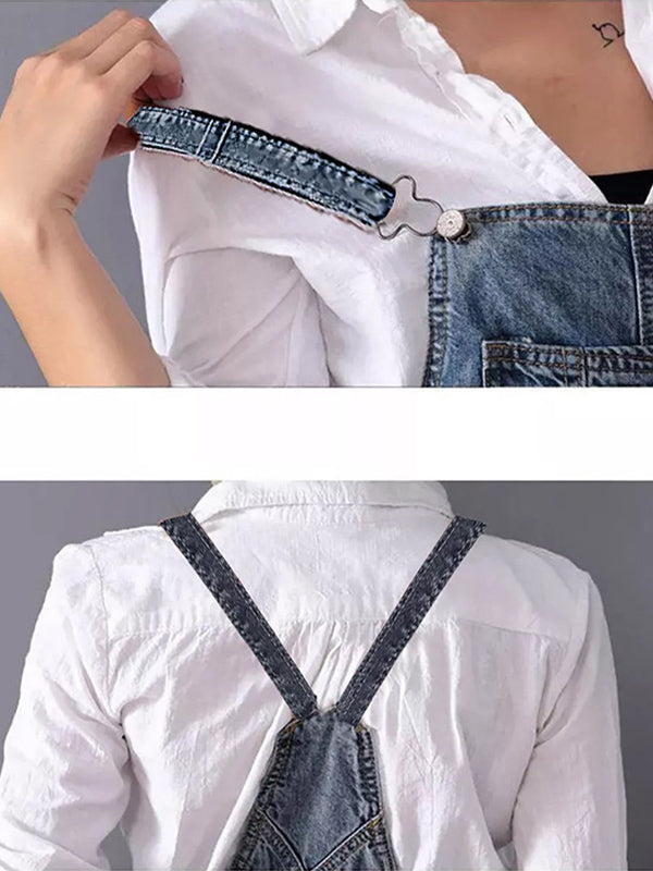 Women's Denim Overalls with Adjustable Straps