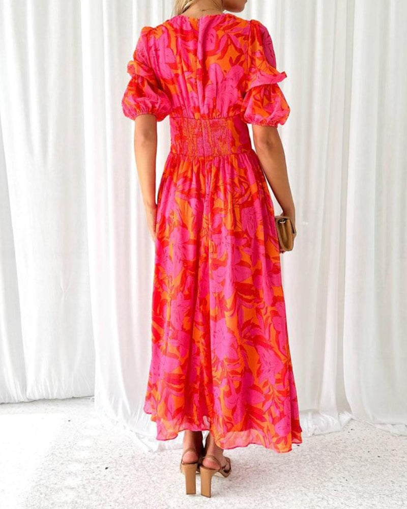 Maxi Dress with Floral Print for Women