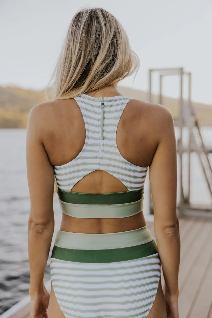 High-Waisted Bikini and Sports Top for Women