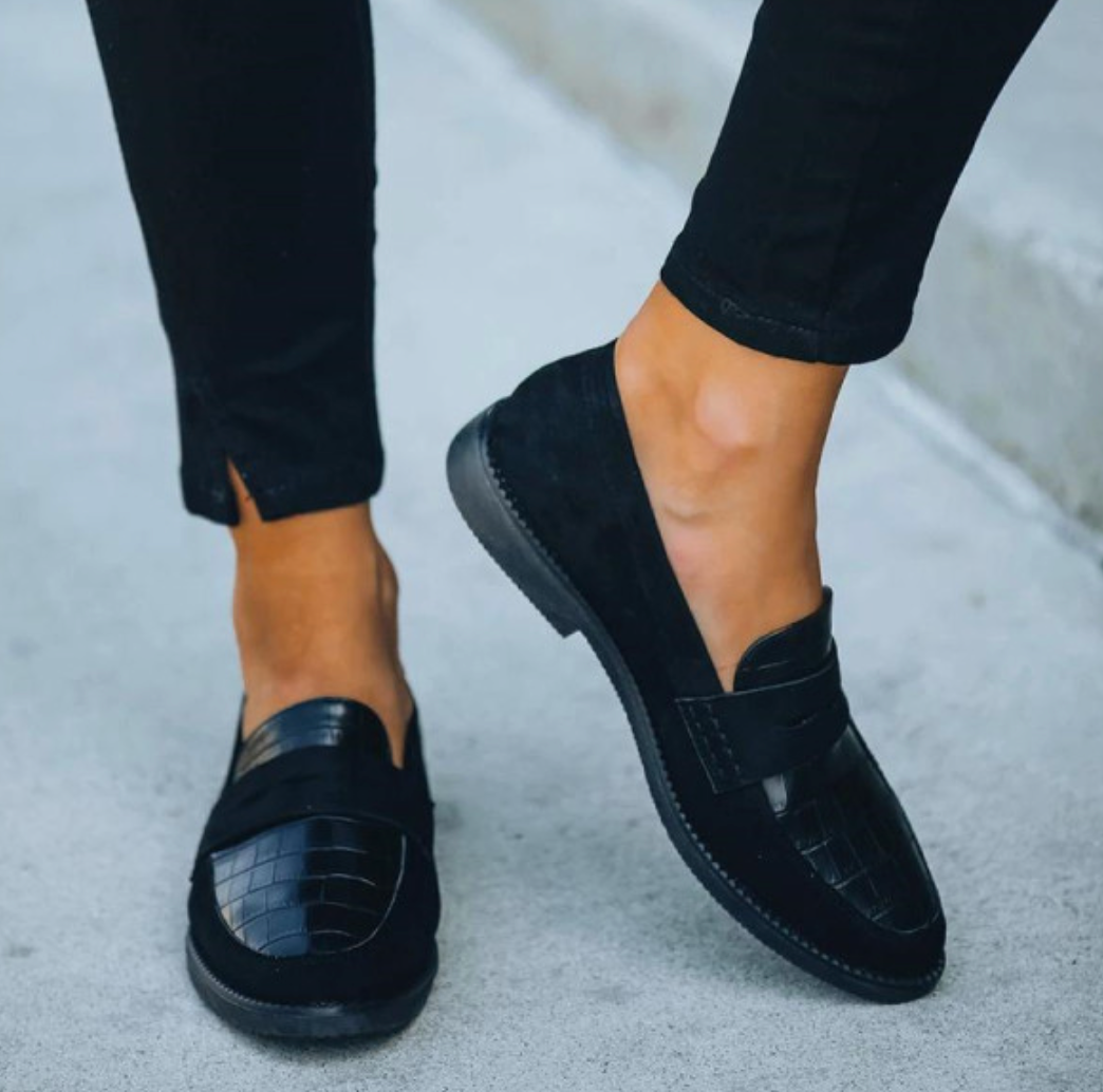 Textured Round-Toe Loafers for Women | Ideal for Everyday Wear