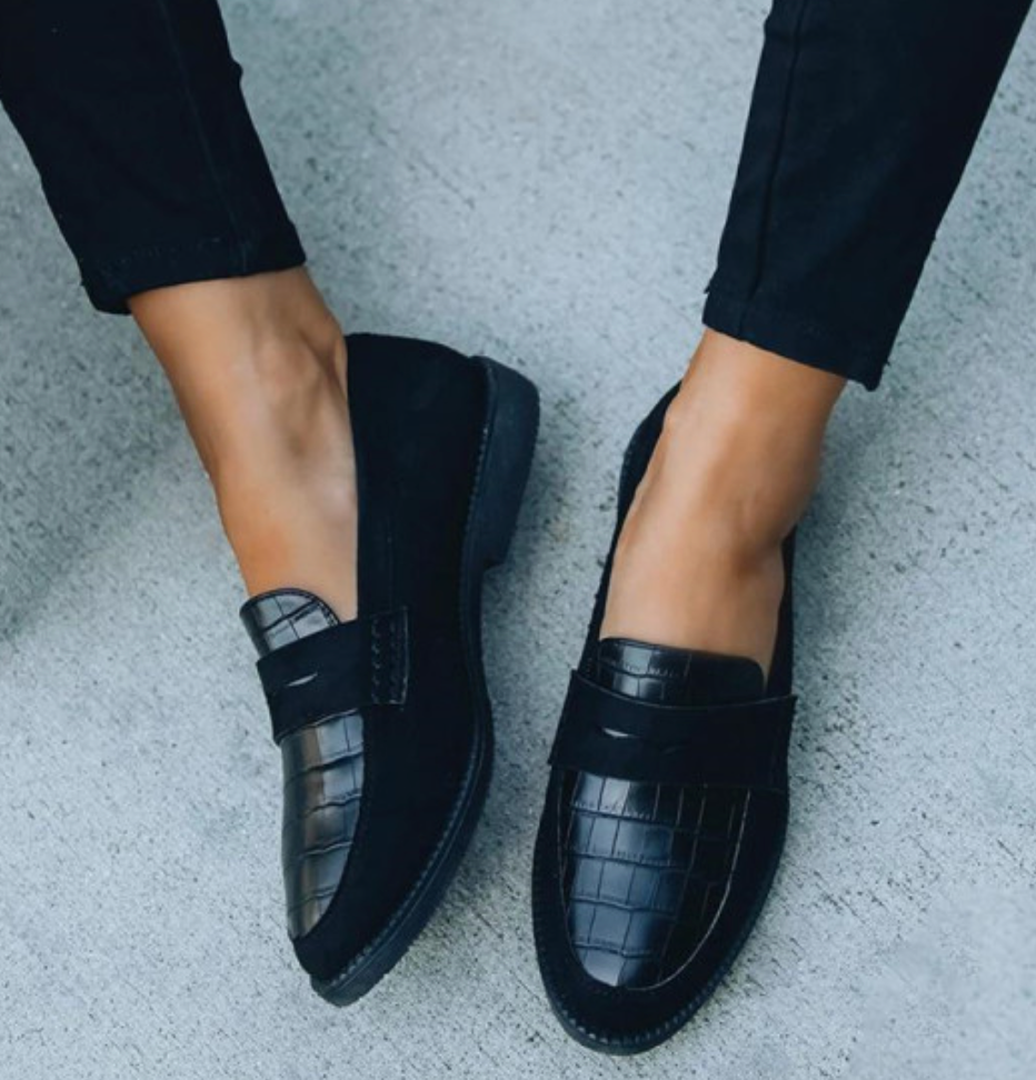 Textured Round-Toe Loafers for Women | Ideal for Everyday Wear