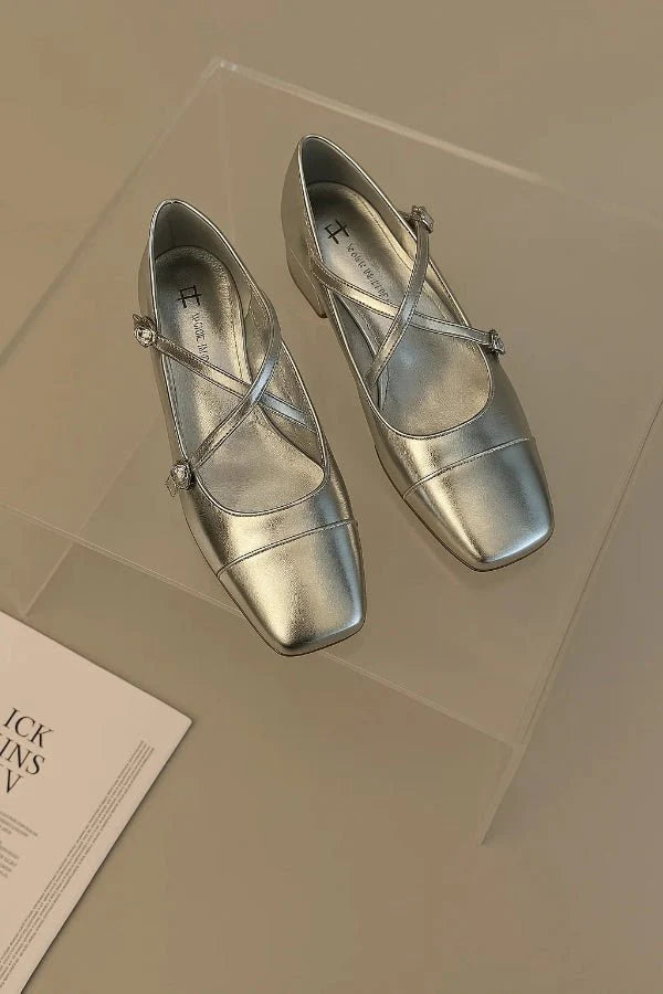 Rounded Ballet Shoes with Strap for Women | Ideal for Everyday Use