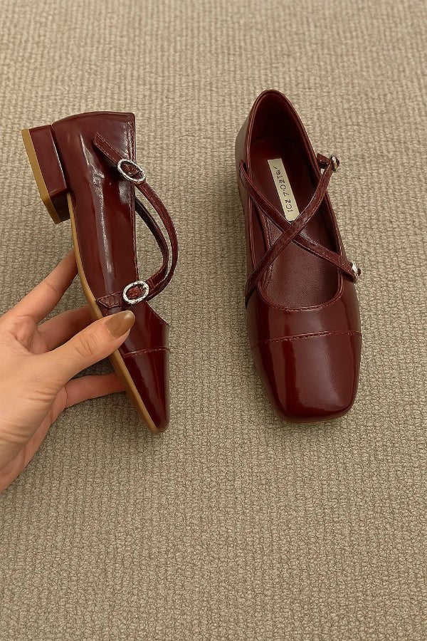 Rounded Ballet Shoes with Strap for Women | Ideal for Everyday Use