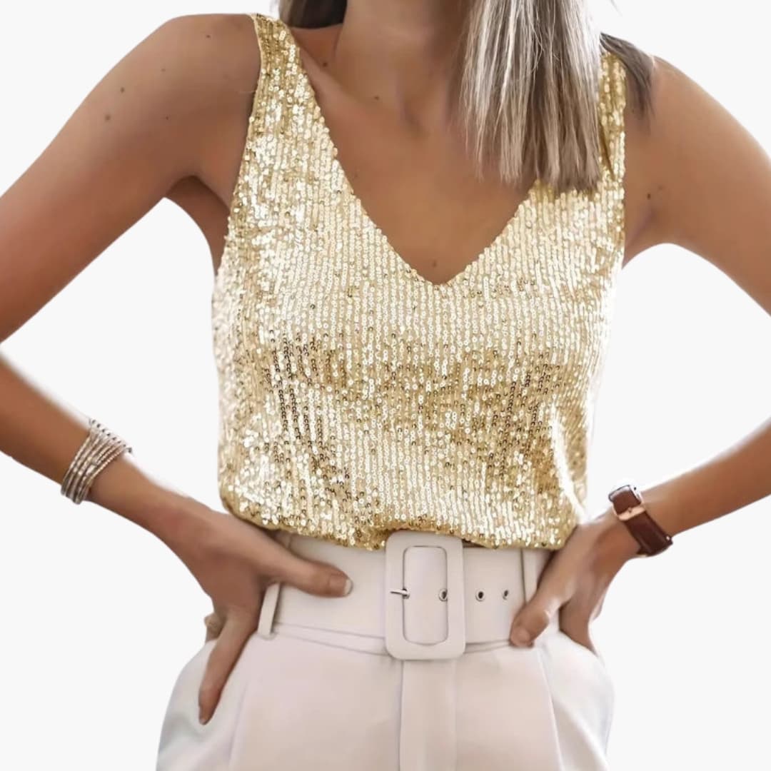 Brilliant top with V-neck for Women