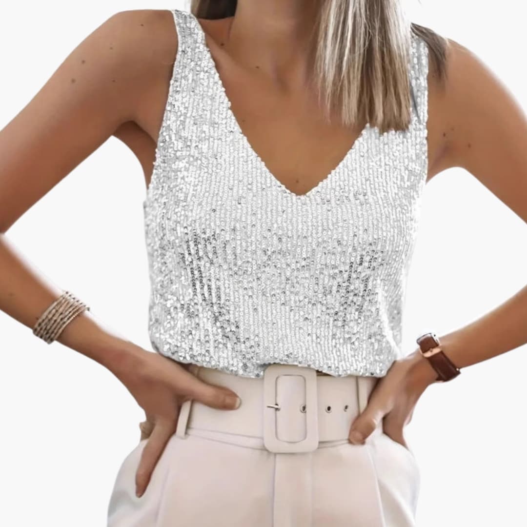 Brilliant top with V-neck for Women