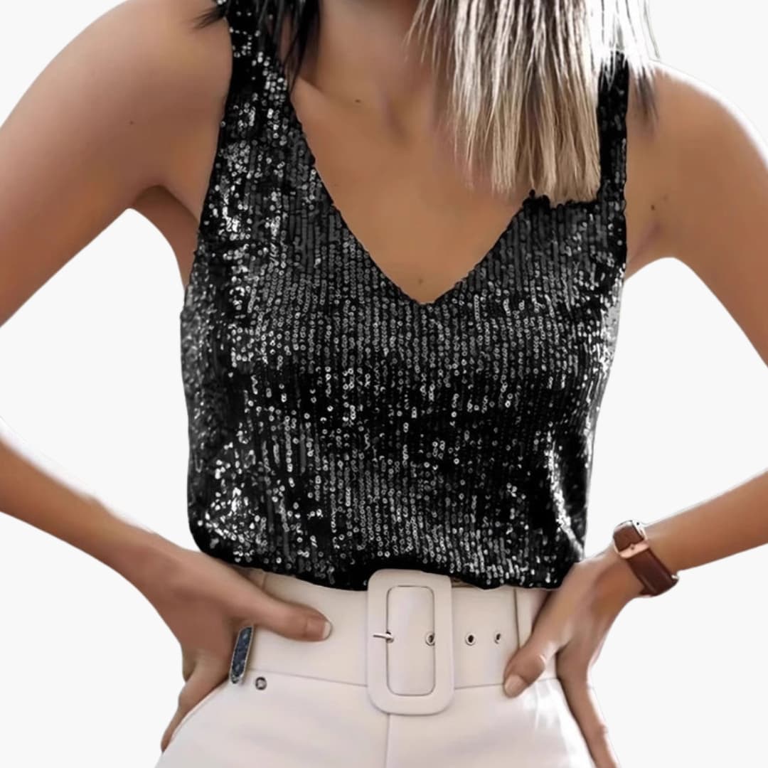 Brilliant top with V-neck for Women