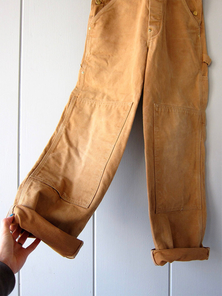 Loose Cotton Jumpsuit with Pockets and Straps for Women