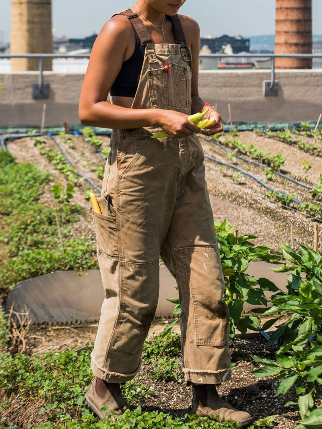 Cotton Loose Fit Gardening Overalls for Women