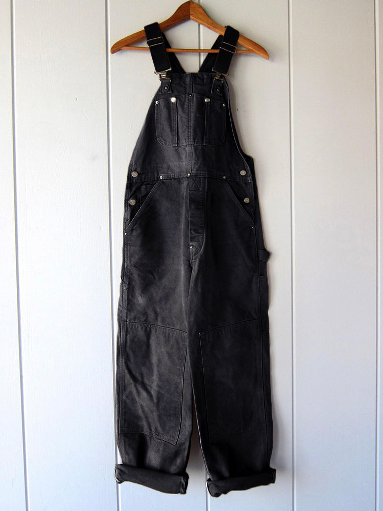 Loose Cotton Jumpsuit with Pockets and Straps for Women