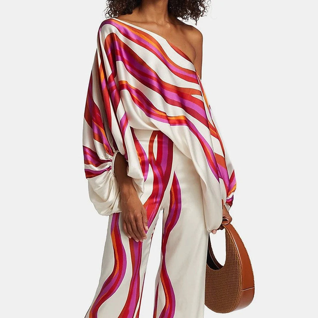 Two-Piece Set with Batwing Sleeves for Women | Ideal for Summer
