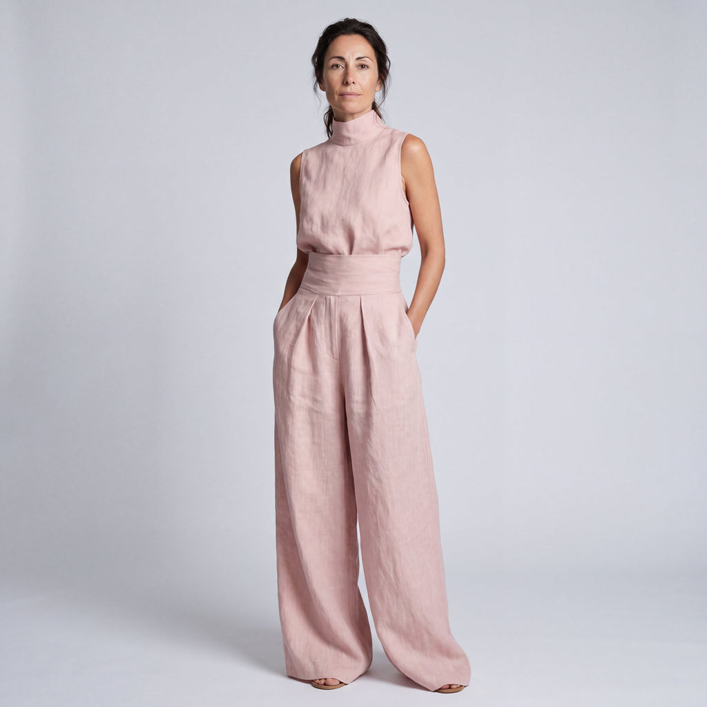 Women's Sleeveless T-Shirt and Wide-Leg Pants Set | Perfect for Summer