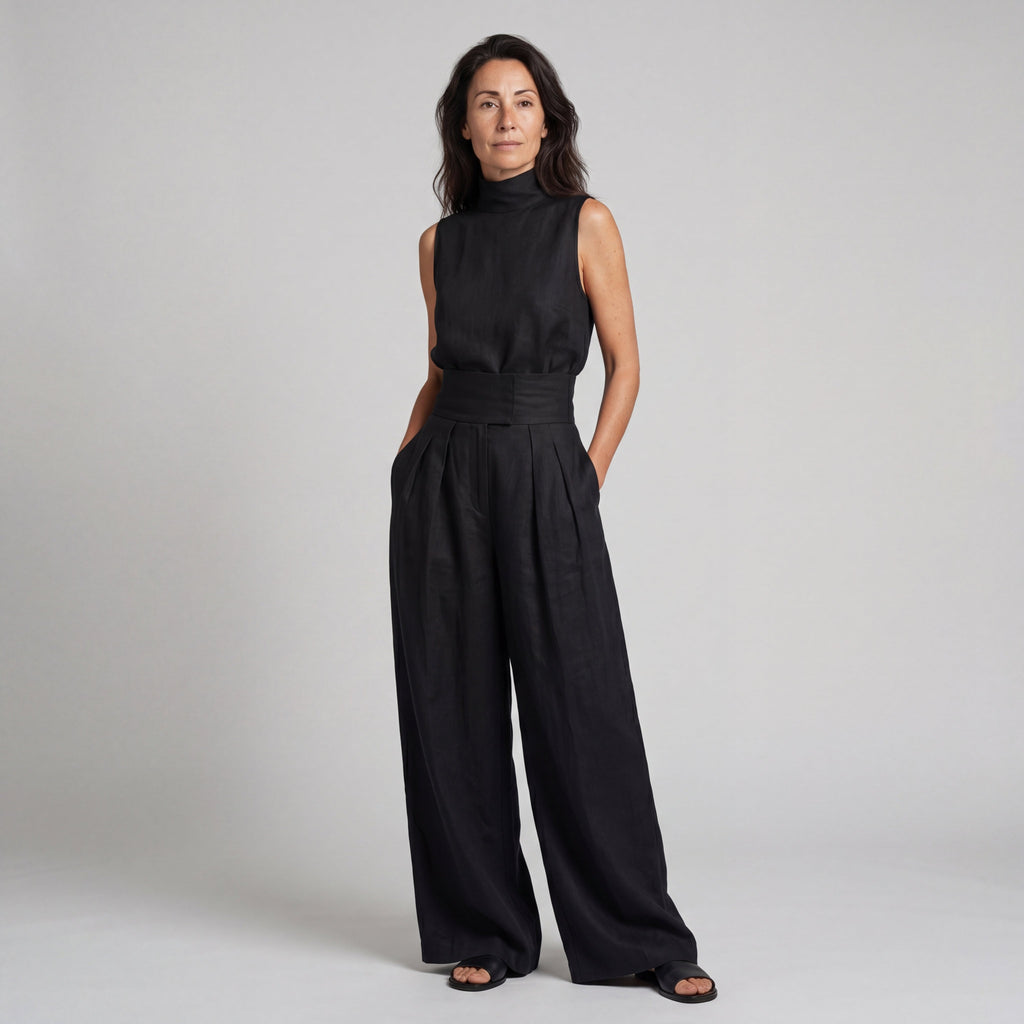Women's Sleeveless T-Shirt and Wide-Leg Pants Set | Perfect for Summer