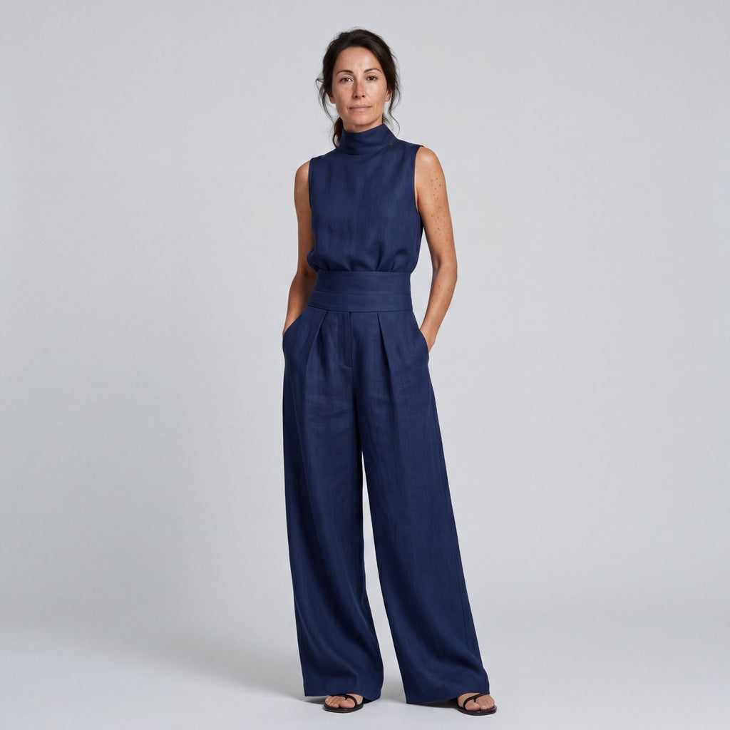 Women's Sleeveless T-Shirt and Wide-Leg Pants Set | Perfect for Summer