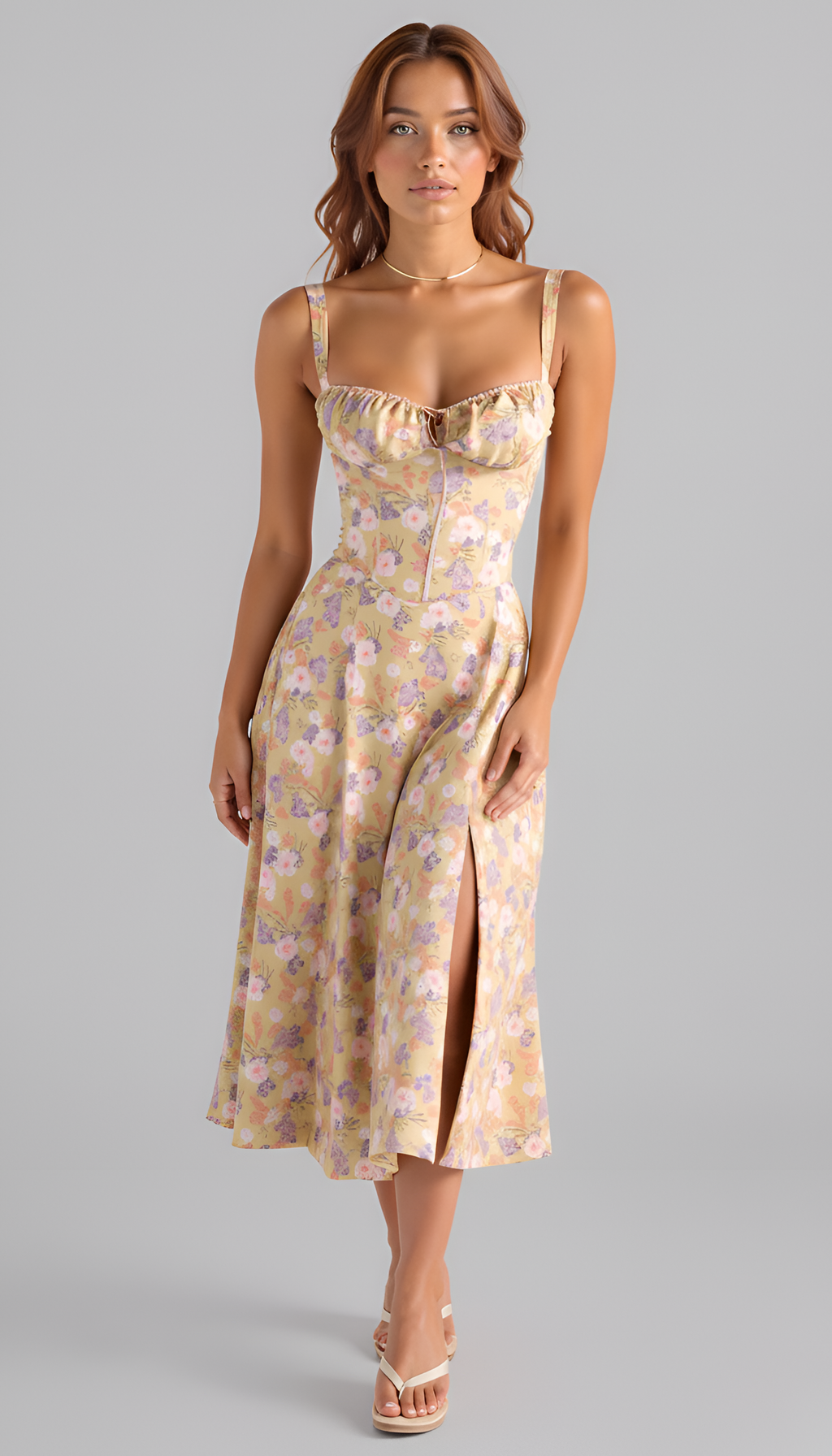Floral Midi Dress for Women