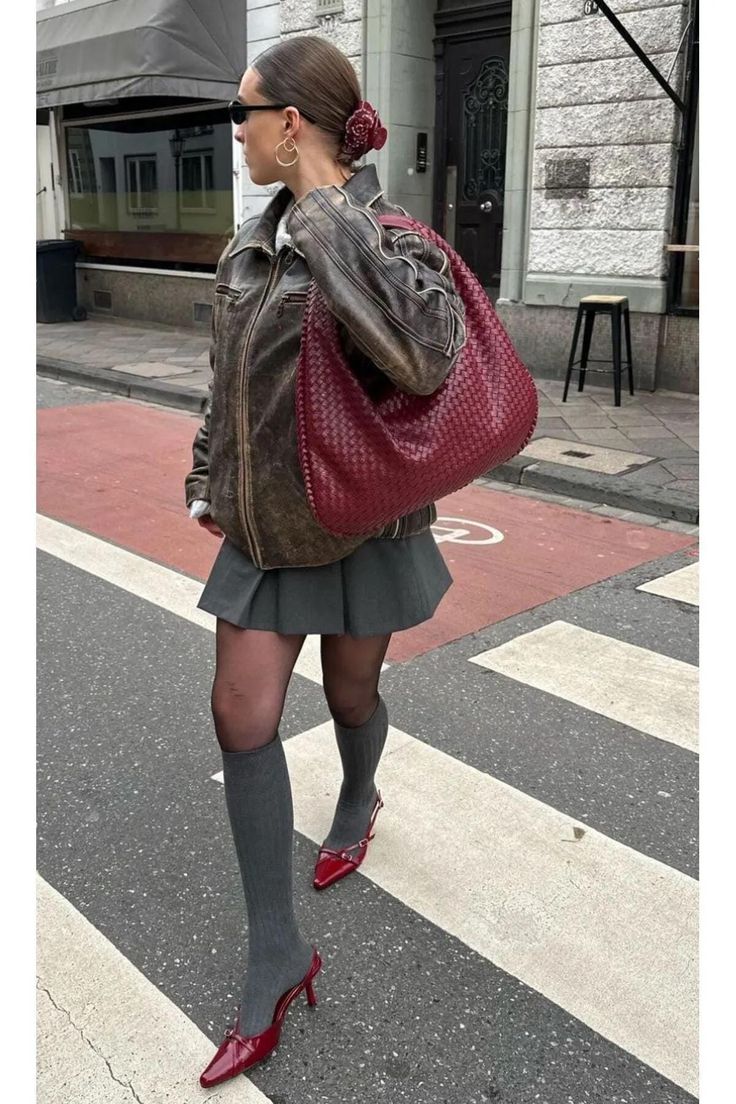 Medium Woven-Look Bag for Women