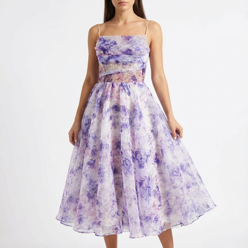Printed Midi Dress for Women
