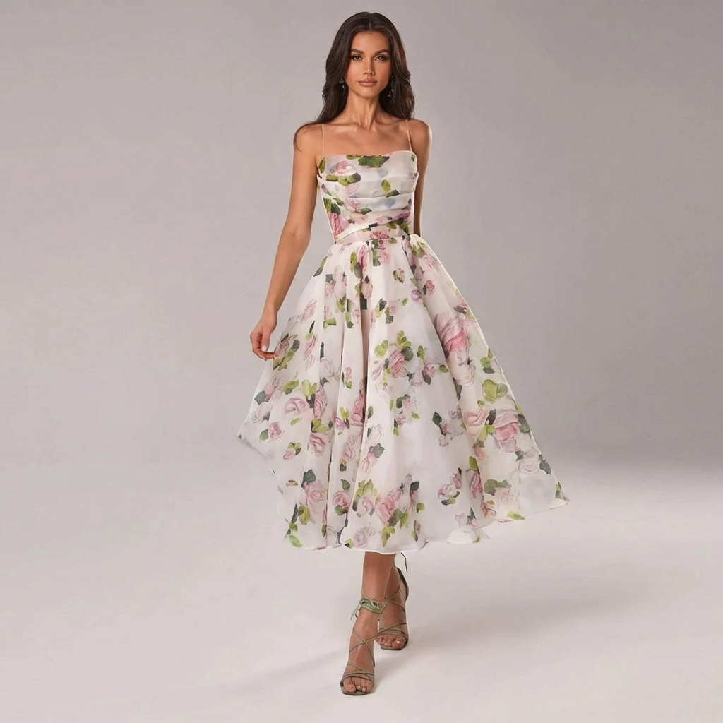 Printed Midi Dress for Women