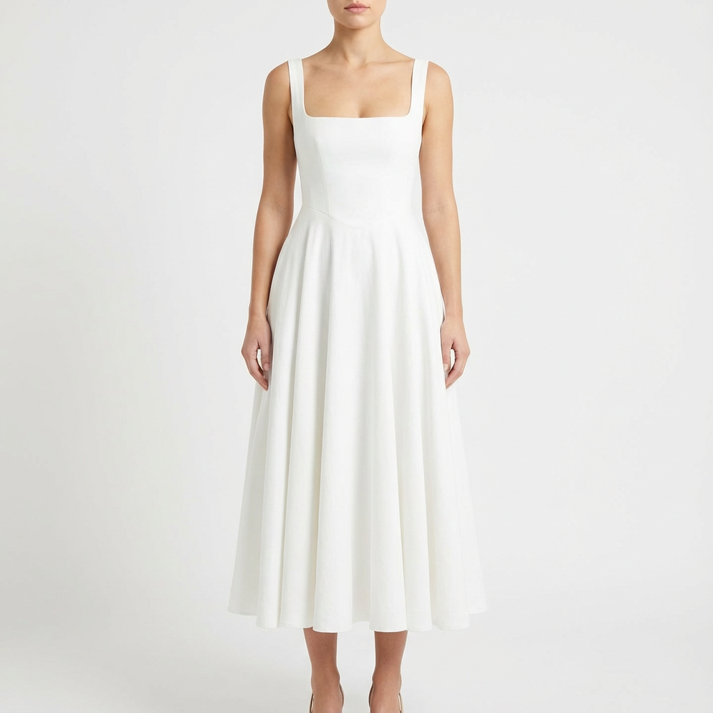 A-Line Strap Midi Dress for Women