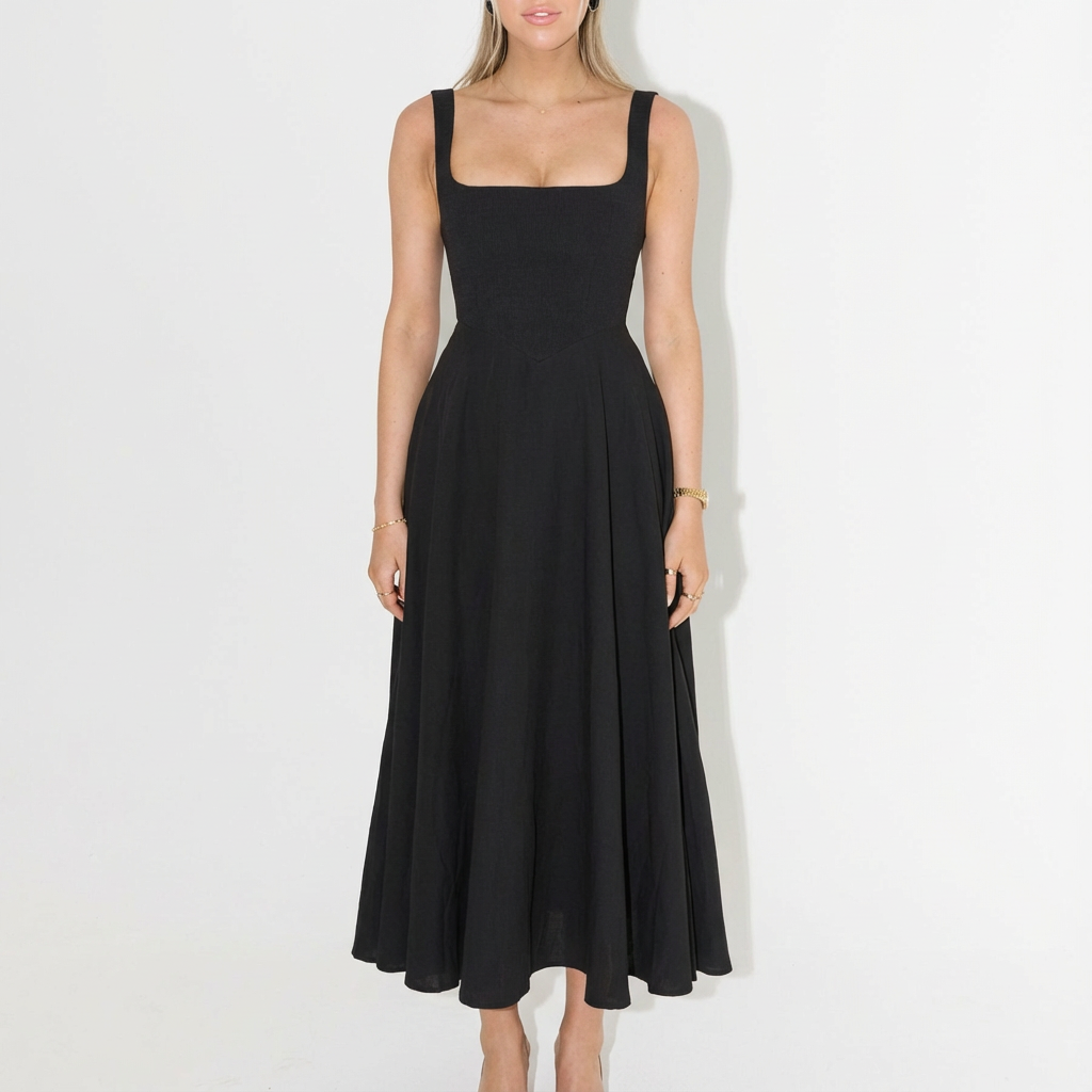 A-Line Strap Midi Dress for Women