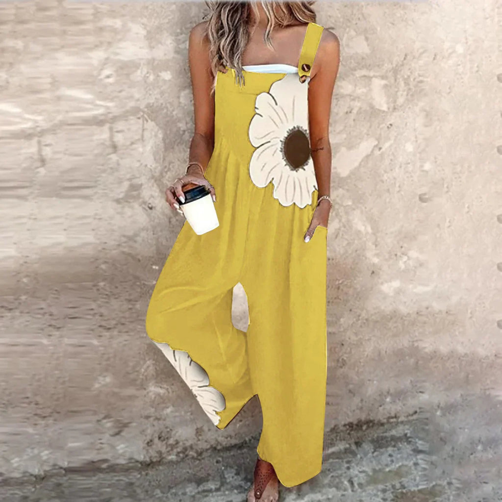 Printed Sleeveless Jumpsuit for Women