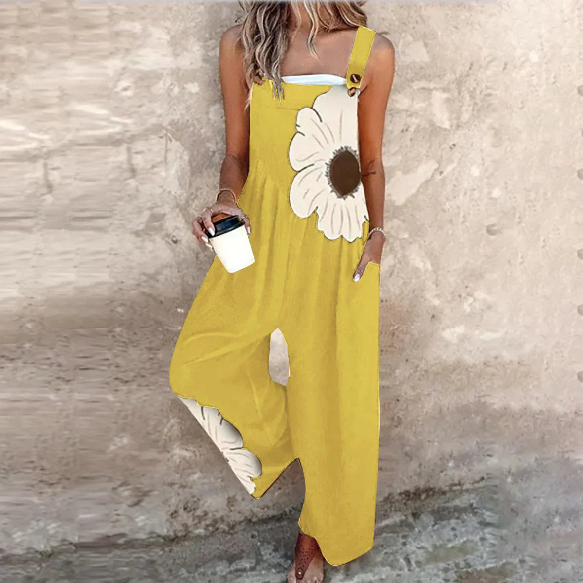 Printed Sleeveless Jumpsuit for Women
