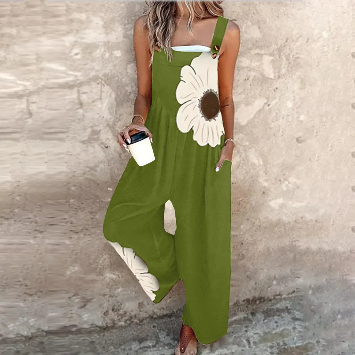 Printed Sleeveless Jumpsuit for Women