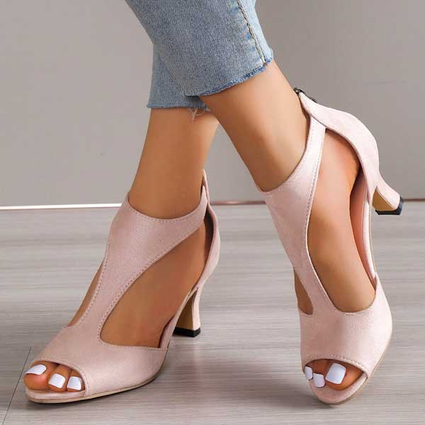 Women's High Heel Sandals with Back Closure
