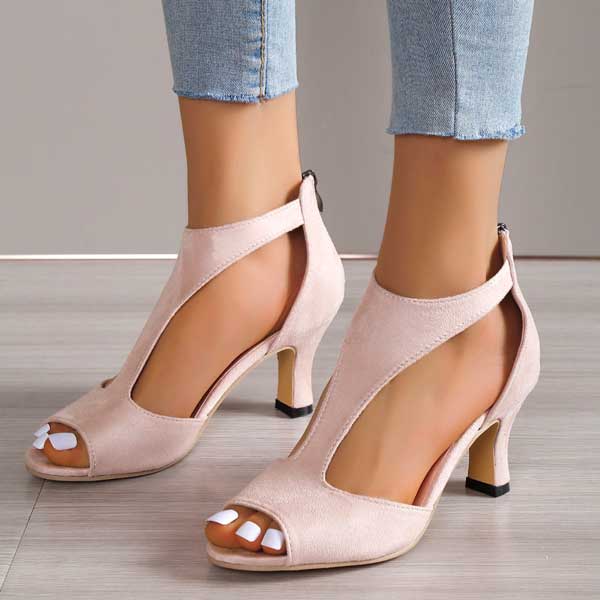 Women's High Heel Sandals with Back Closure