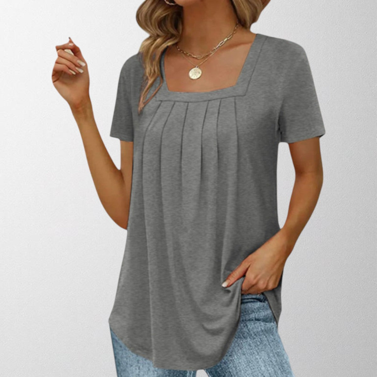 Light Pleated Blouse for Summer for Women