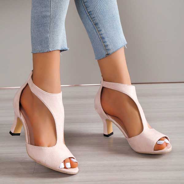 Women's High Heel Sandals with Back Closure